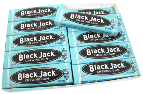 Black Jack Retro Gum Packaging