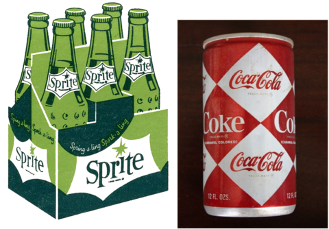 Sprite and CocaCola Retro Packaging
